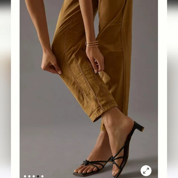 New Anthropologie Pilcro The Wanderer  Low Rise Pants Sz 25 Khaki/Sand - Picture 4 of 16